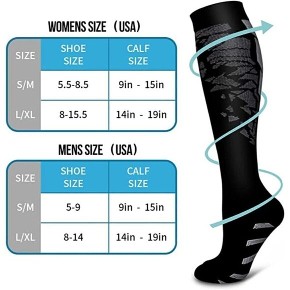 🆕🧦 Copper Infused Luxury Knee High Compression Socks Warm Long Stockings NWT🧦 - Picture 5 of 7